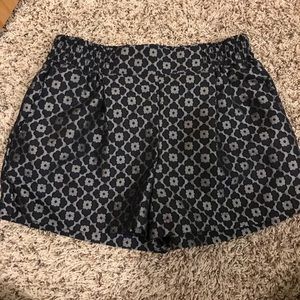 Silver and navy shorts